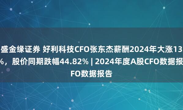 盛金缘证券 好利科技CFO张东杰薪酬2024年大涨138%，股价同期跌幅44.82% | 2024年度A股CFO数据报告